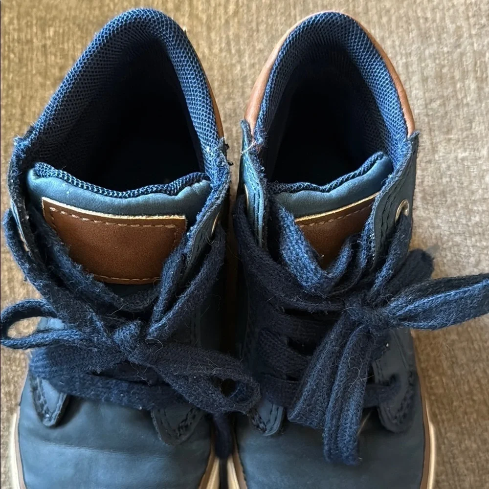 Children’s Place brand, Little Boys as 11, Navy Blue High-Top Sneakers